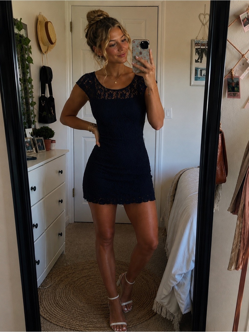navy blue hollister dress Lace Mini Size Small Open Back Bodycon Glint Burgundy Asymmetrical Rhinestone 23ss Pretty and super soft Choose Size:XS (2-4 US)